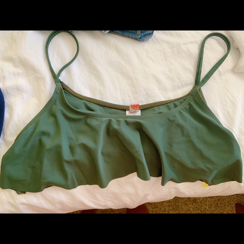 free people green bathing suit top